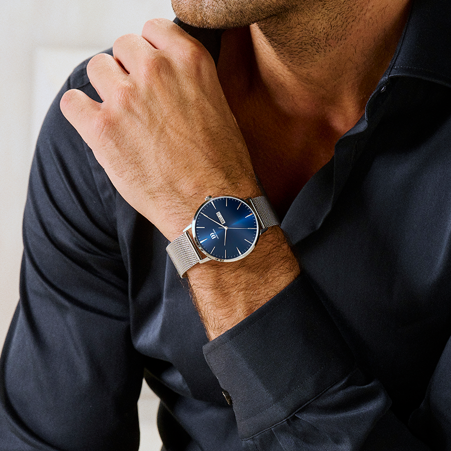 Danish Design IQ68Q1267 Akilia Day/Date Royal Blue Mesh Watch