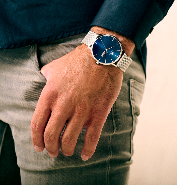 Danish Design IQ68Q1267 Akilia Day/Date Royal Blue Mesh Watch