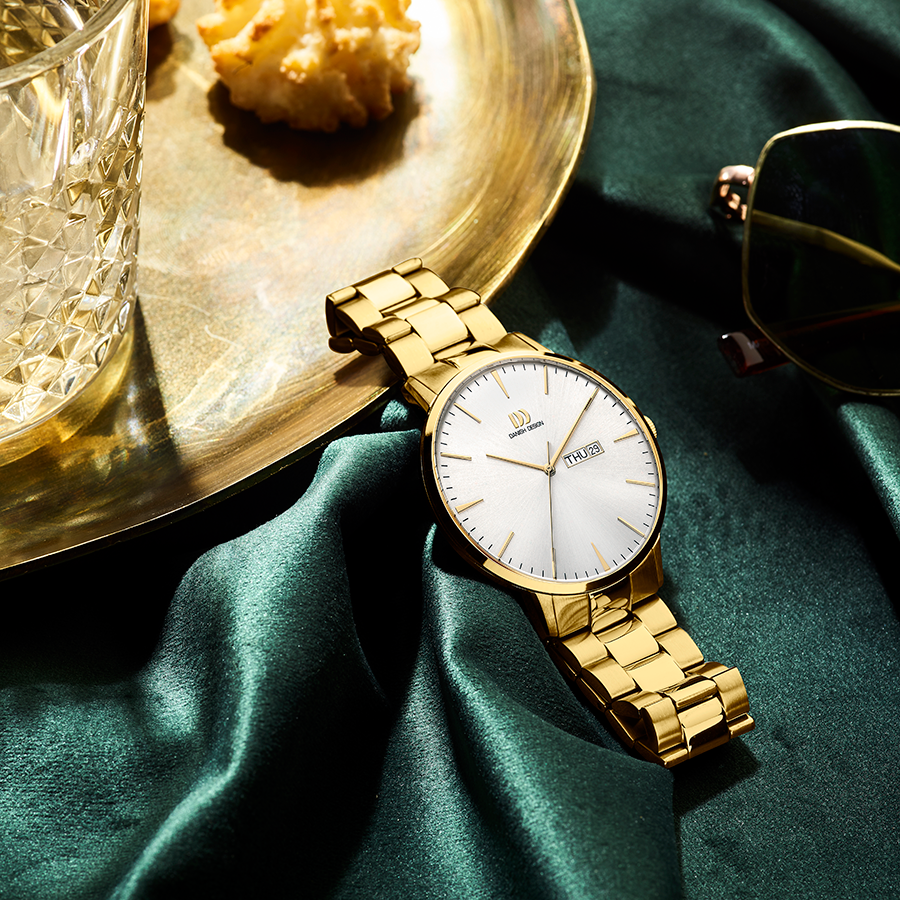Danish Design IQ91Q1267 Akilia Day/Date Gold Link Watch