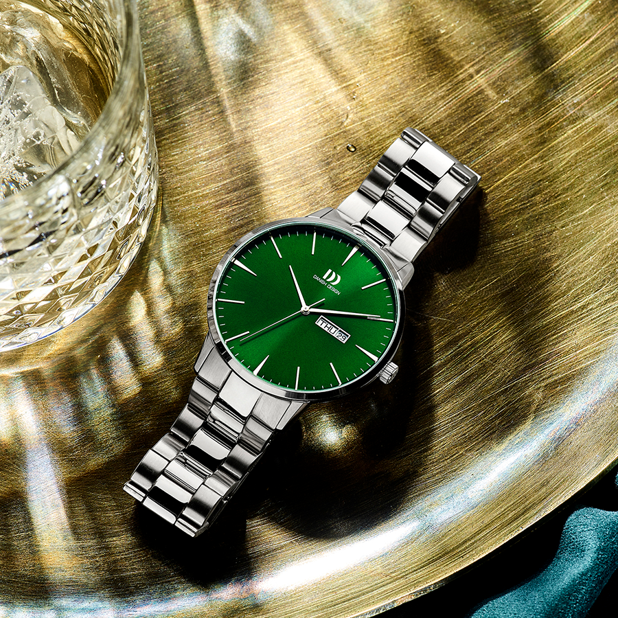 Danish Design IQ97Q1267 Akilia Day/Date Green Link Watch