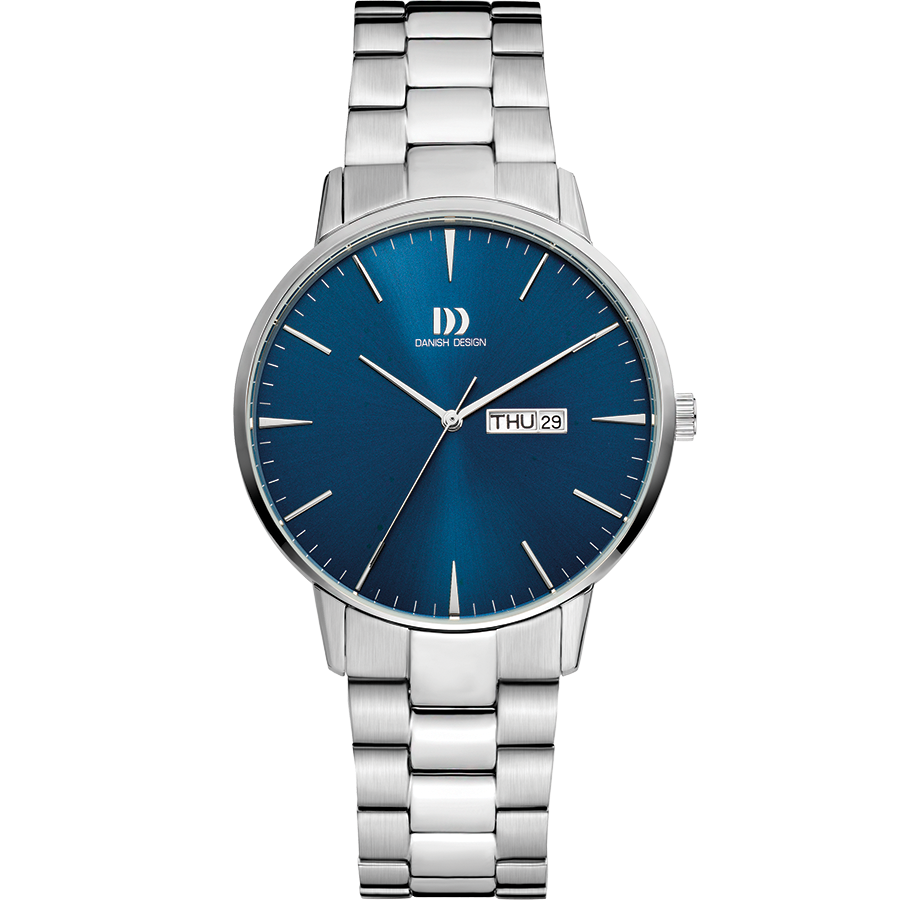 Danish Design IQ98Q1267 Akilia Day/Date Royal Blue Link Watch