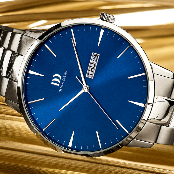 Danish Design IQ98Q1267 Akilia Day/Date Royal Blue Link Watch