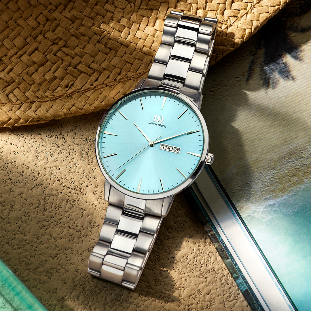 Danish Design IQ99Q1267 Akilia Day/Date Husky Blue Link Watch