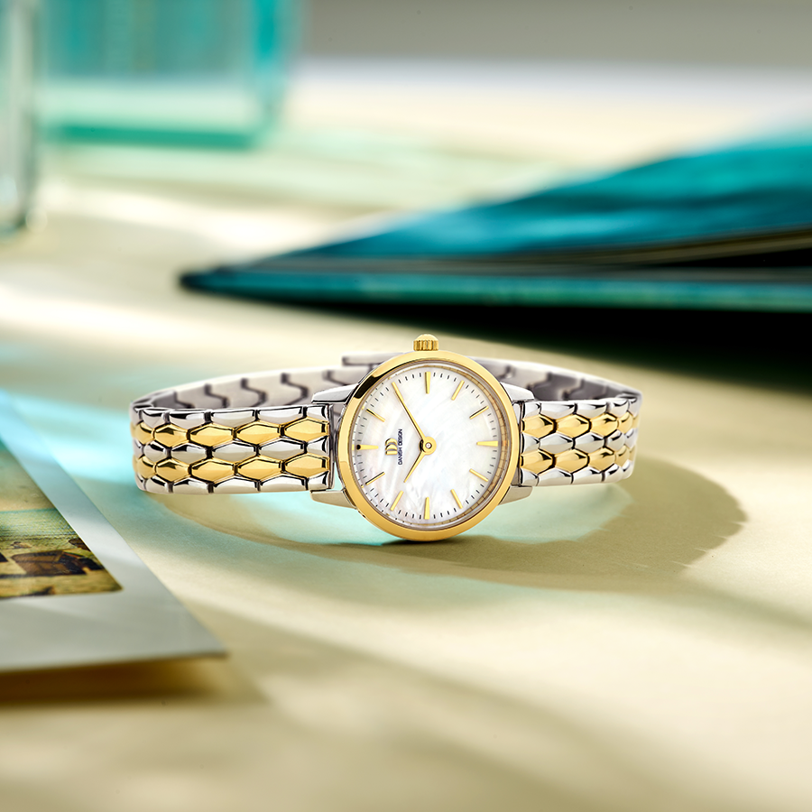 Danish Design IV75Q1268 Akilia Mini Two-Tone Perlemor DressLink Watch