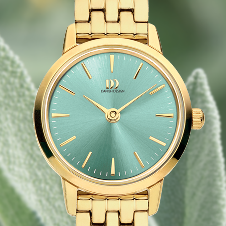 Danish Design IV83Q1268 Akilia Mini Link Gold Sage Green Watch