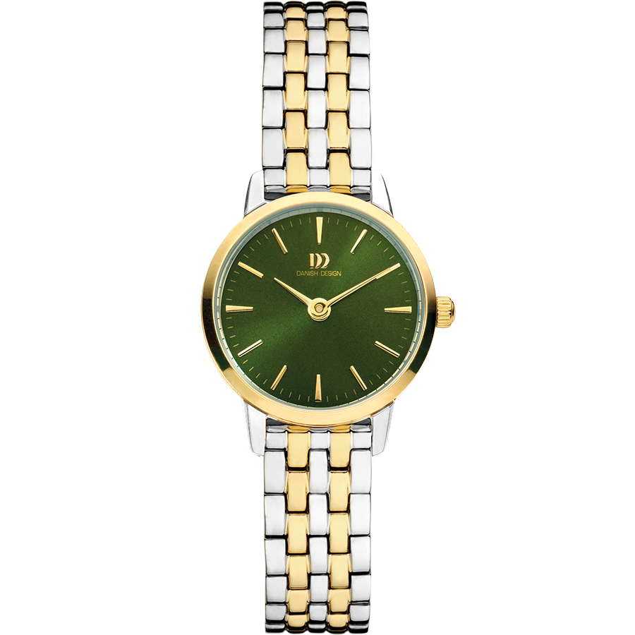 Danish Design IV90Q1268 Akilia Mini Link Two-Tone Gold Green Watch