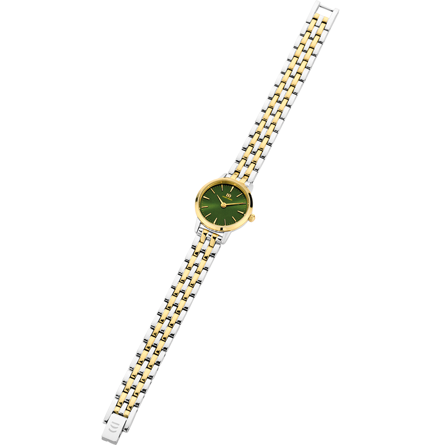 Danish Design IV90Q1268 Akilia Mini Link Two-Tone Gold Green Watch