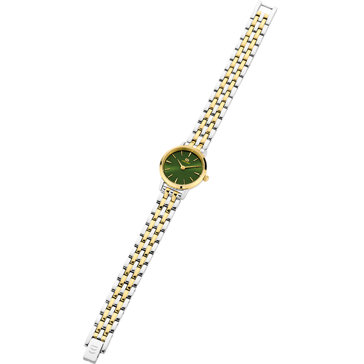 Danish Design IV90Q1268 Akilia Mini Link Two-Tone Gold Green Watch