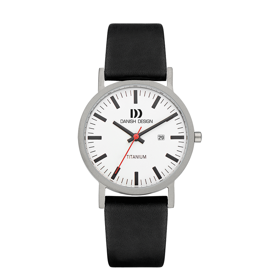 Danish Design IQ12Q1273 Rhine White Black Date Large Watch