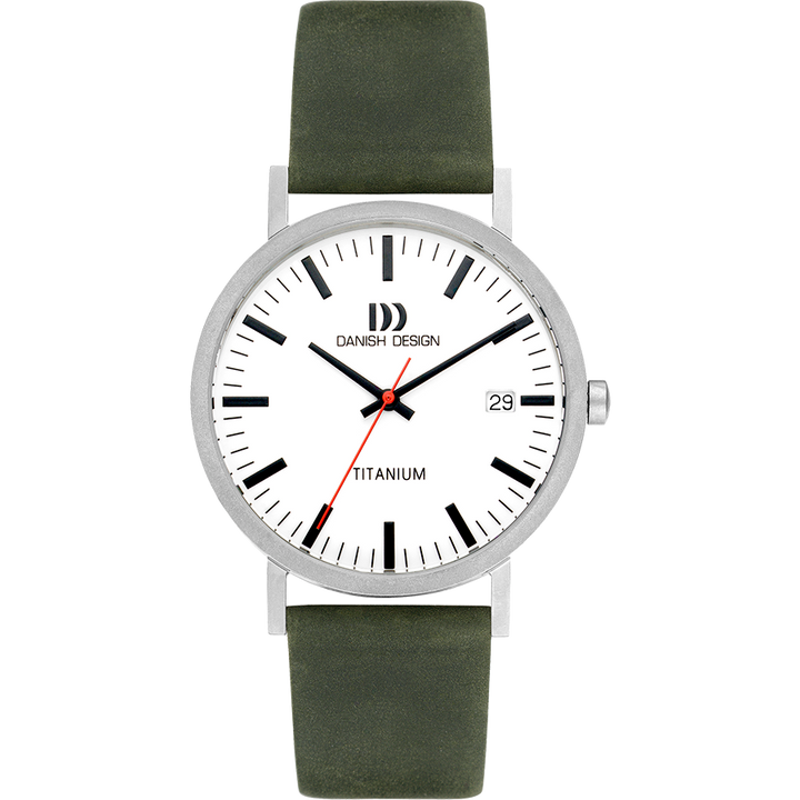 Danish Design IQ28Q1273 Rhine White Green Date Large Watch