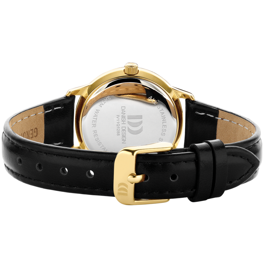 Danish Design IV11Q1288 Nostalgi 1988 Black Gold Watch