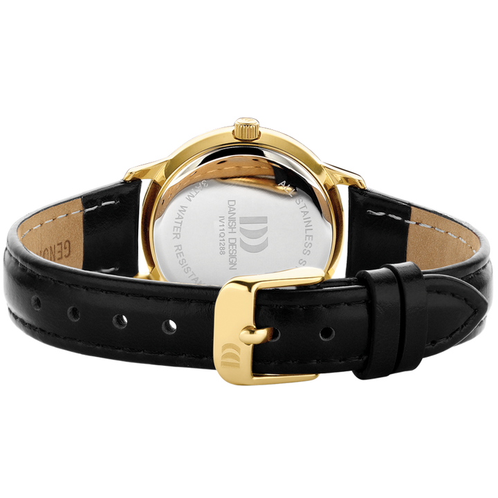 Danish Design IV11Q1288 Nostalgi 1988 Black Gold Watch
