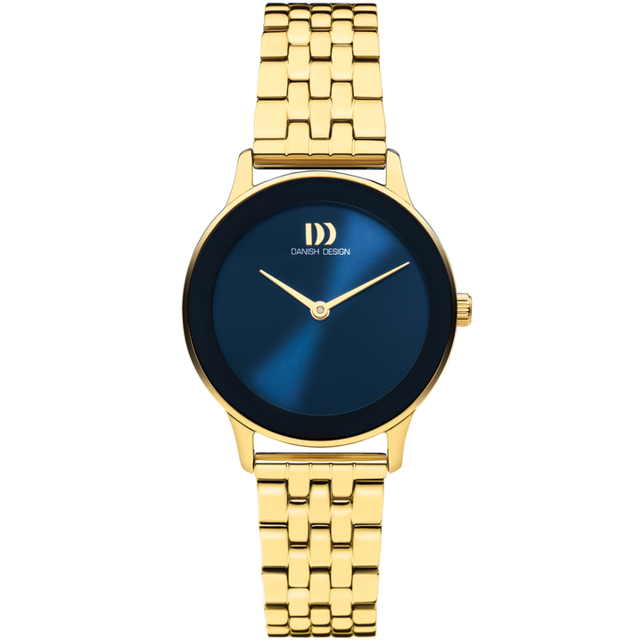 Danish Design IV96Q1288 Nostalgi 1988 Gold Blue Link Watch