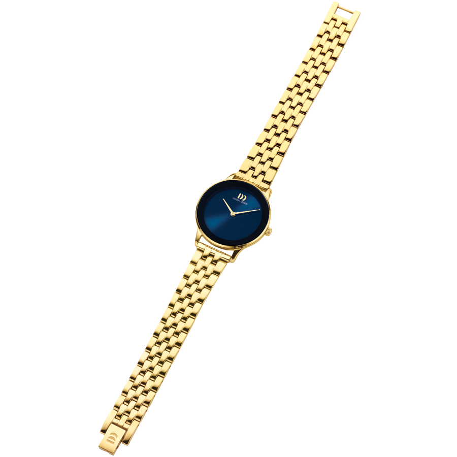 Danish Design IV96Q1288 Nostalgi 1988 Gold Blue Link Watch