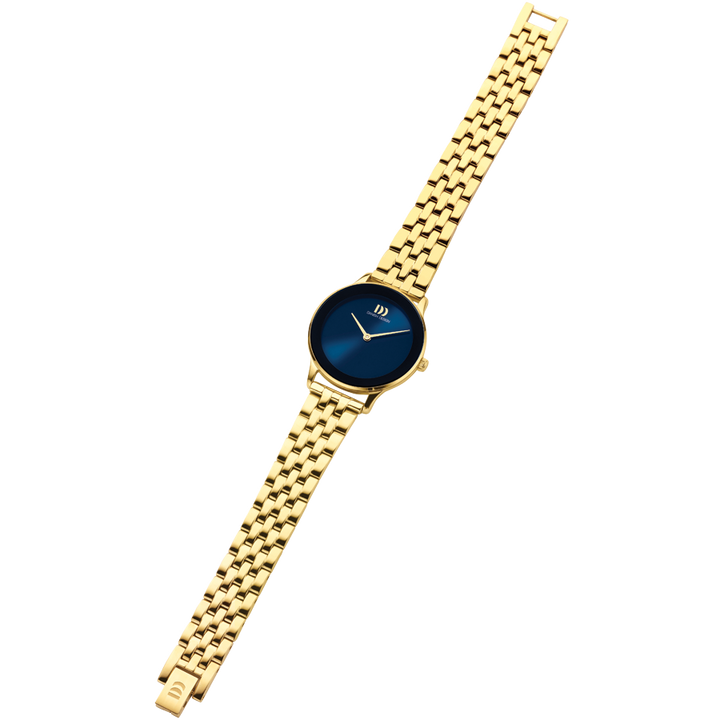 Danish Design IV96Q1288 Nostalgi 1988 Gold Blue Link Watch