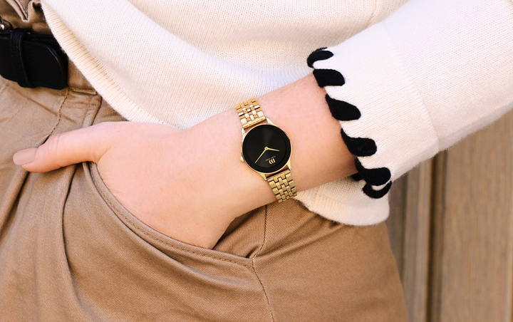 Danish Design IV11Q1288 Nostalgi 1988 Black Gold Watch
