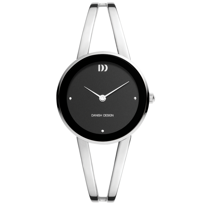 Danish Design IV63Q1295 Nostalgi 1988 Silver Black Bangle Watch
