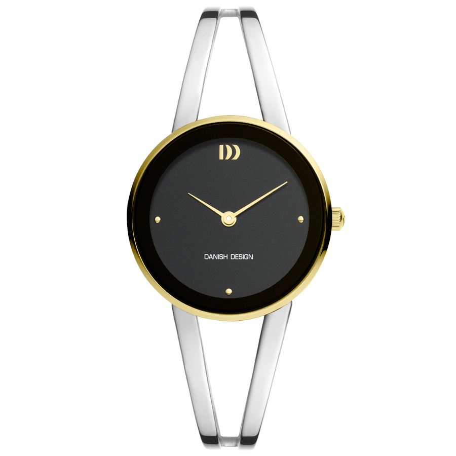 Danish Design IV73Q1295 Nostalgi 1988 Two-Tone Black Bangle Watch