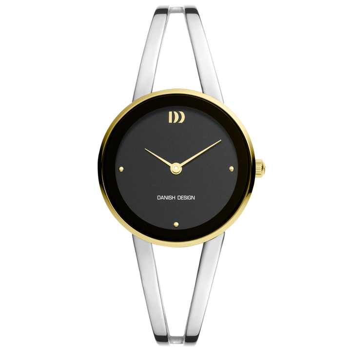 Danish Design IV73Q1295 Nostalgi 1988 Two-Tone Black Bangle Watch