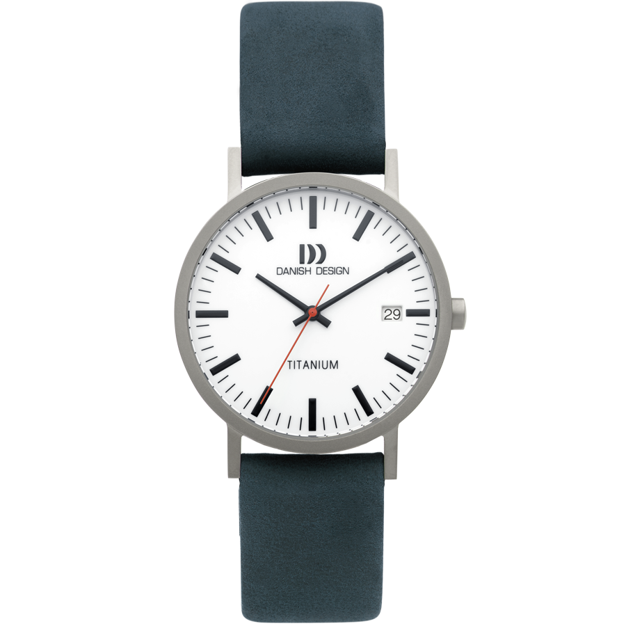 Danish Design IQ30Q199 Rhine White Blue Date Medium Watch