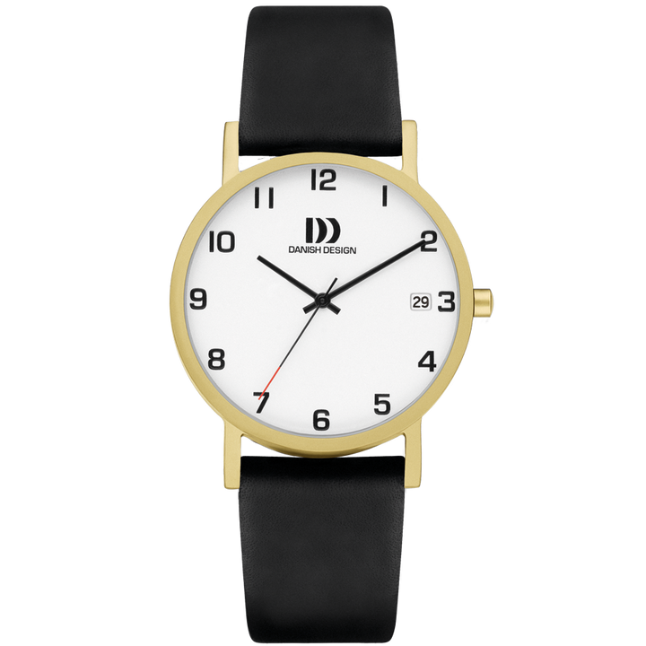 Danish Design IQ81Q199 Rhine NMBRS Satin Gold Date Medium Watch