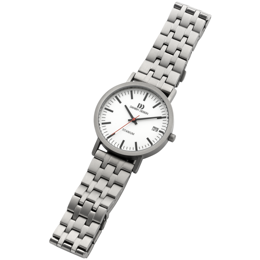 Danish Design IQ92Q199 Rhine Link White Date Medium Watch