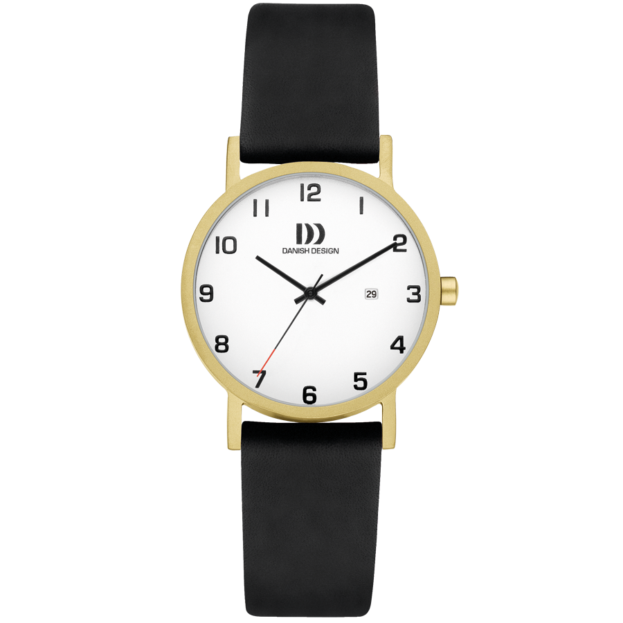 Danish Design IV81Q199 Rhine NMBRS Satin Gold Date Small Watch