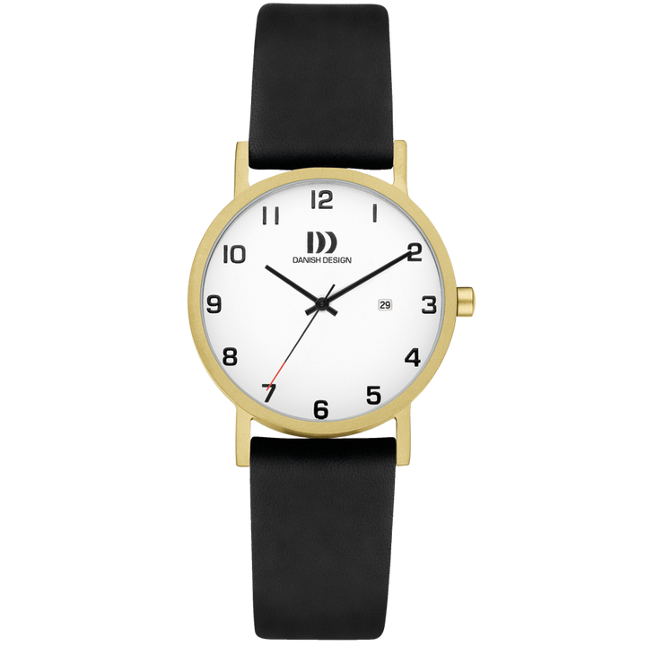 Danish Design IV81Q199 Rhine NMBRS Satin Gold Date Small Watch