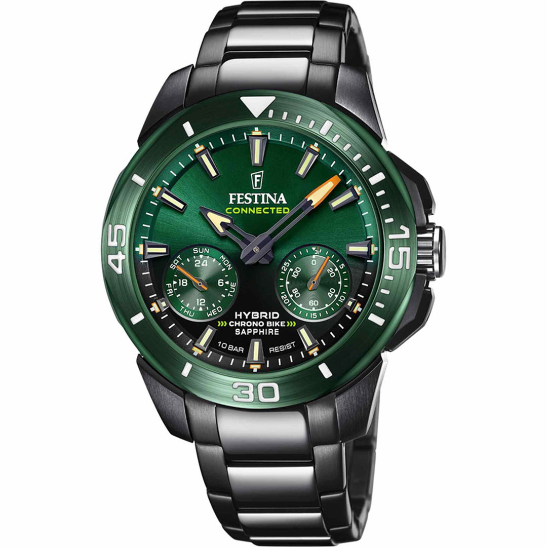 Festina F20646/1 Connected Chrono Bike Green Wristwatch - H S Johnson