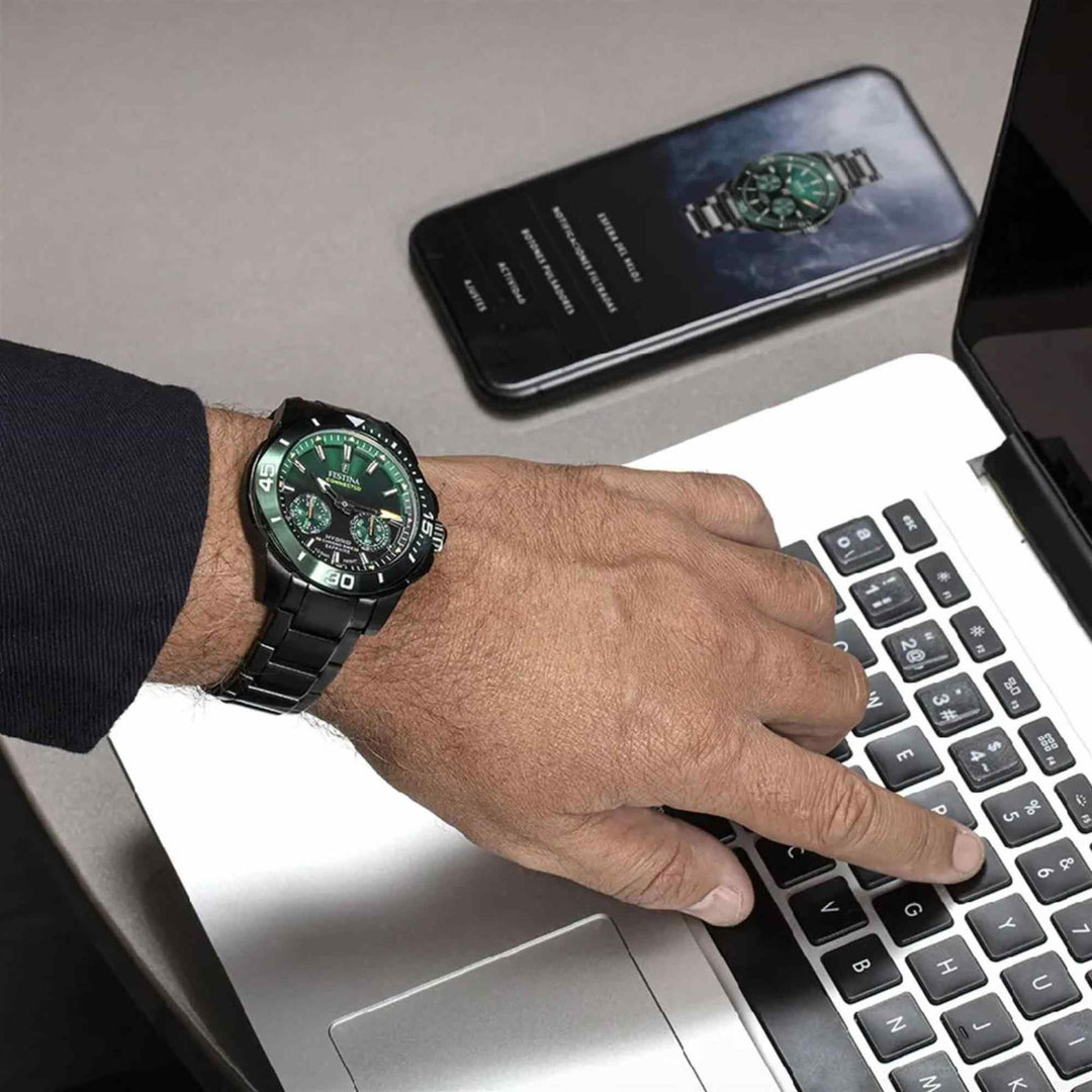 Festina F20646/1 Connected Chrono Bike Green Wristwatch - H S Johnson