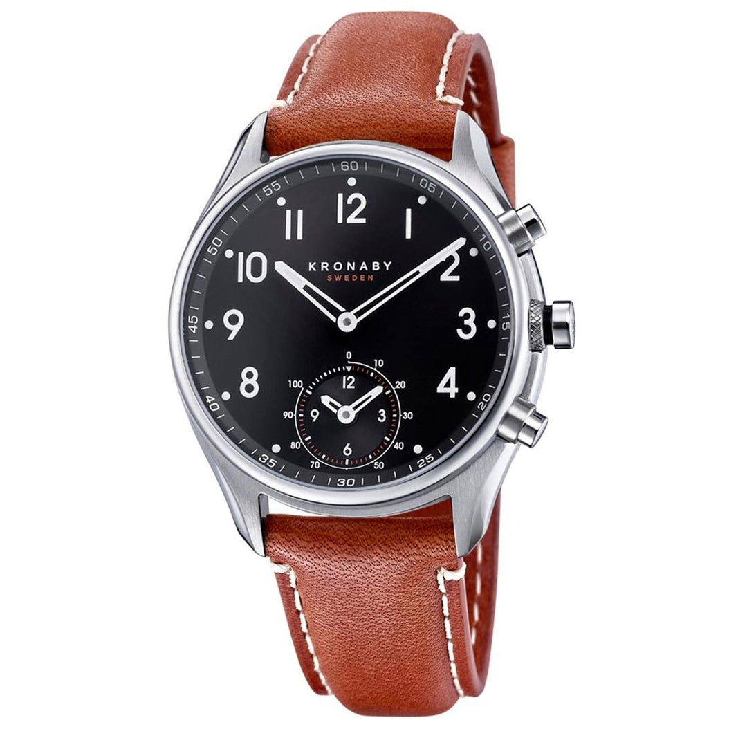 Kronaby S0729/1 Men's Apex Smartwatch Brown Strap - H S Johnson