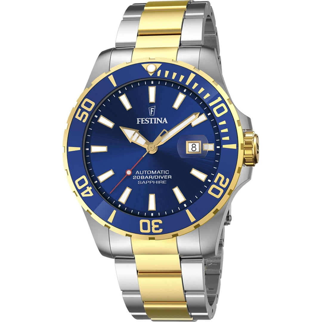 Festina F20532/1 Men's Automatic Two Tone Steel Bracelet Wristwatch - H S Johnson
