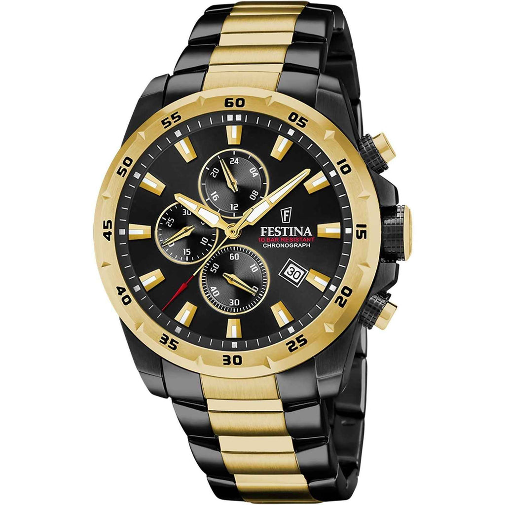 F20563 1 Dial Two Tone Steel Bracelet Watch