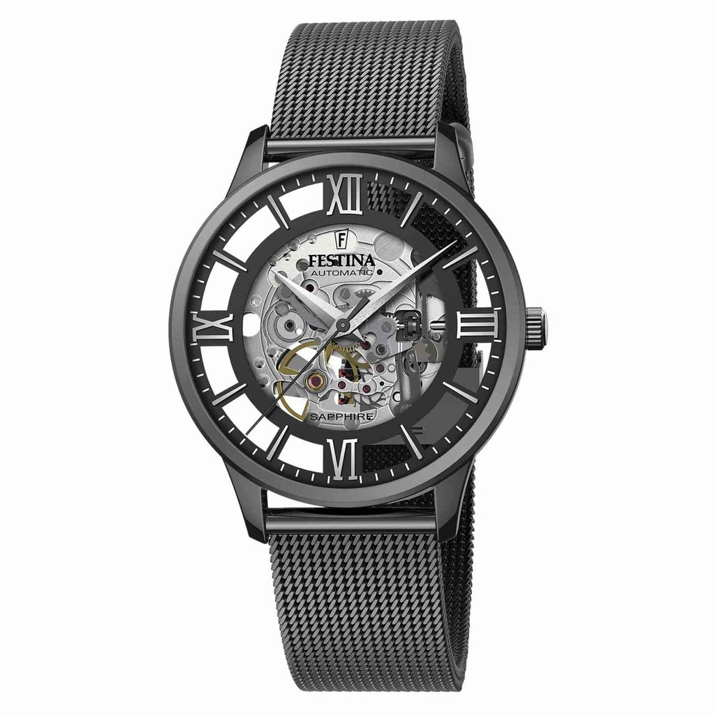 F20535 1 Dial Mesh Strap Watch