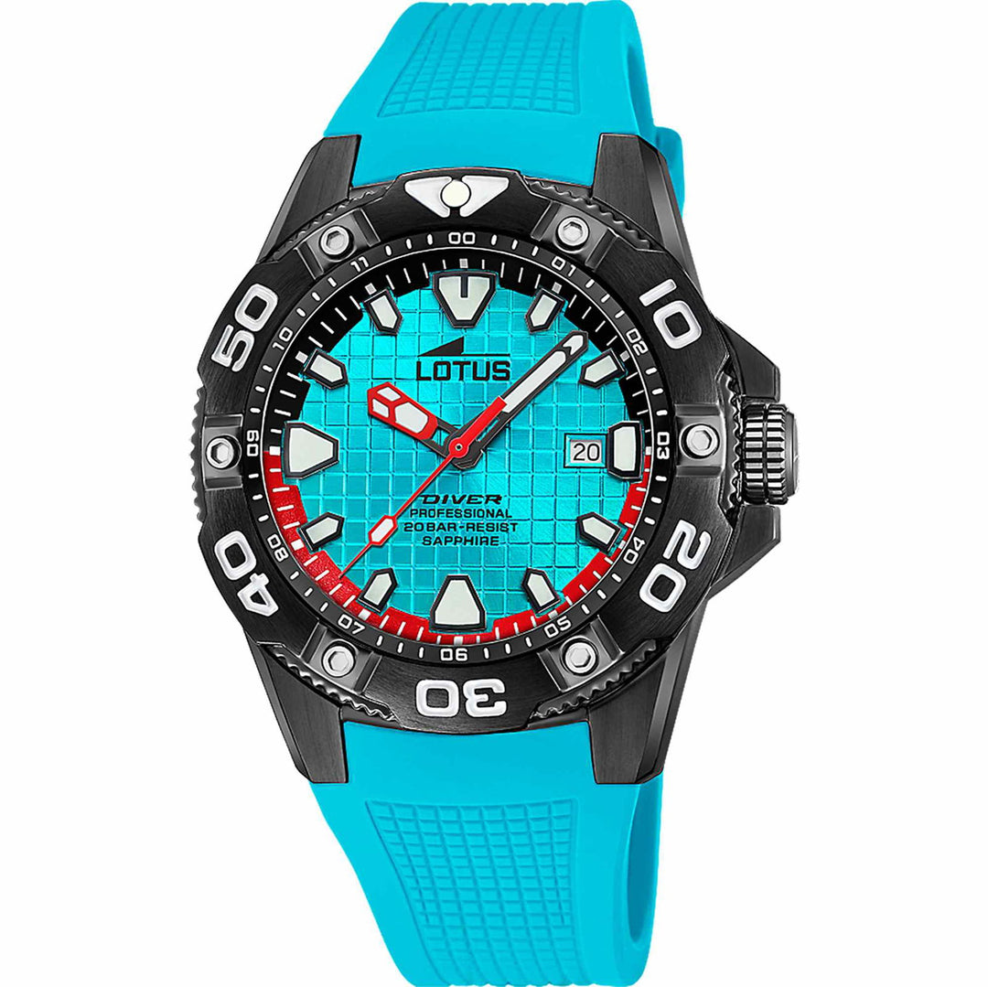 Lotus L18928/1 Men's Blue Dial Diver Wristwatch - H S Johnson