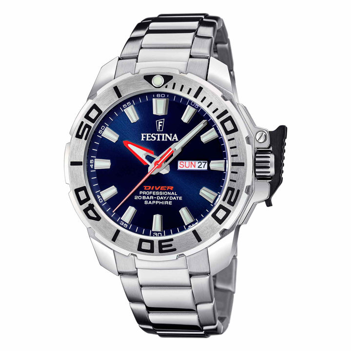 Festina F20665/1 Men's Blue Dial Divers Wristwatch - H S Johnson
