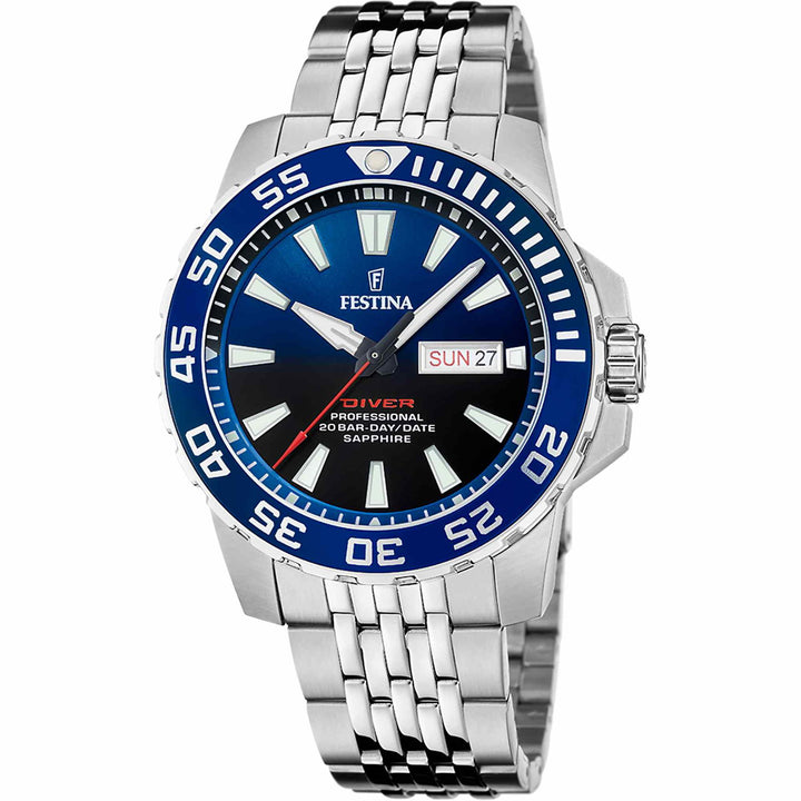 Festina F20661/1 Men's Blue dial Divers Wristwatch - H S Johnson