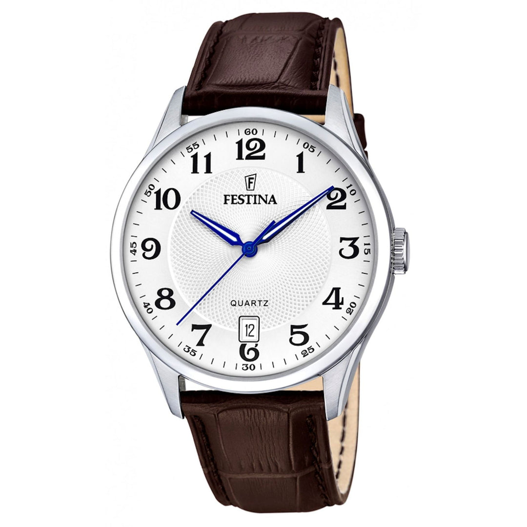 Festina F20426/1 Men's Brown Leather Wristwatch - H S Johnson