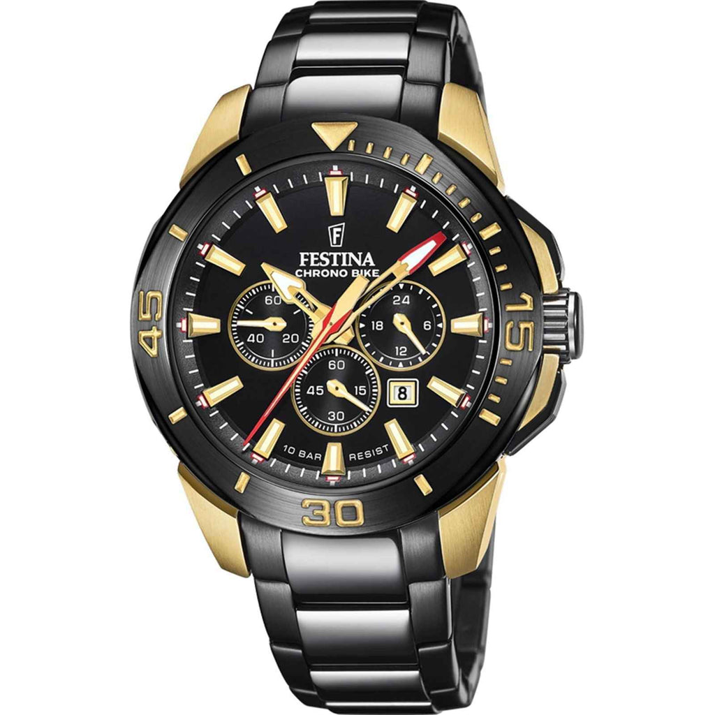 F20644 1 Chrono Bike Steel Bracelet Watch