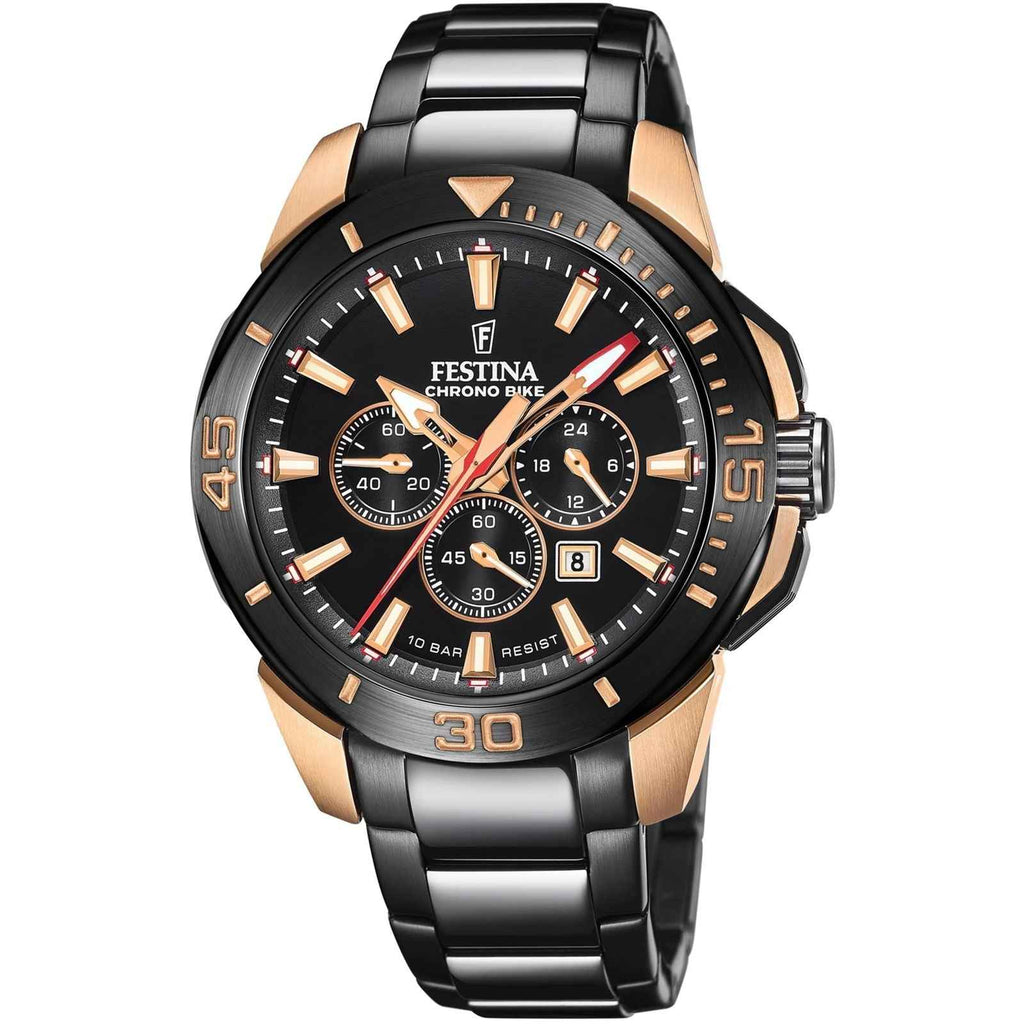 F20645 1 Chrono Bike Steel Bracelet Watch
