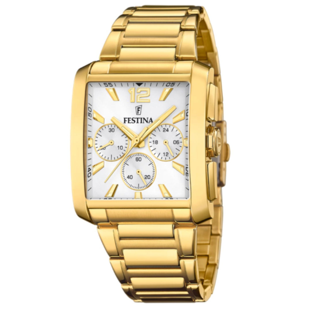 Festina F20638/1 Men's Chronograph Gold Tone Bracelet Wristwatch - H S Johnson
