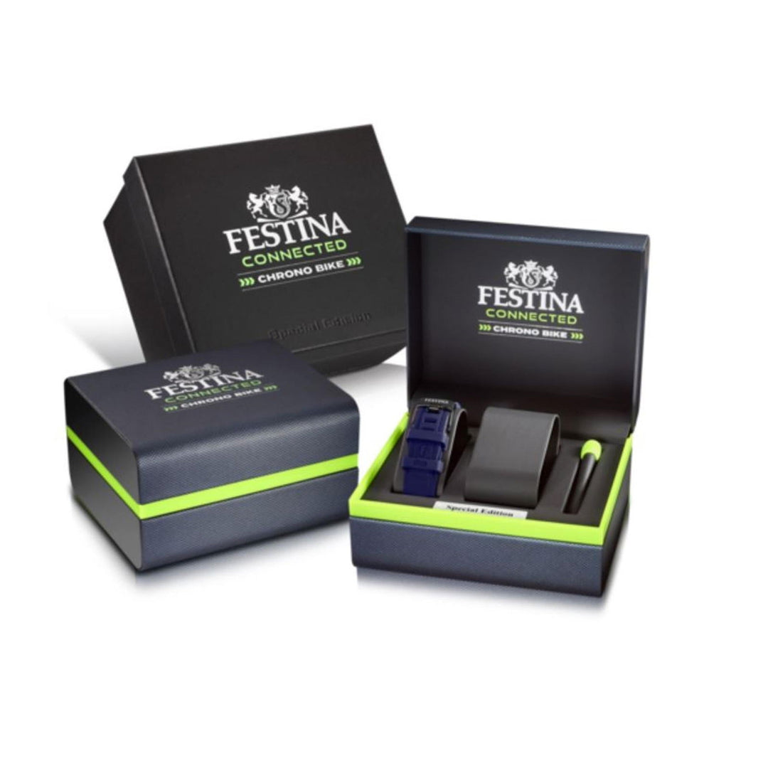Festina F20647/1 Men's Connected Chrono Bike Black Steel Bracelet Wristwatch - H S Johnson