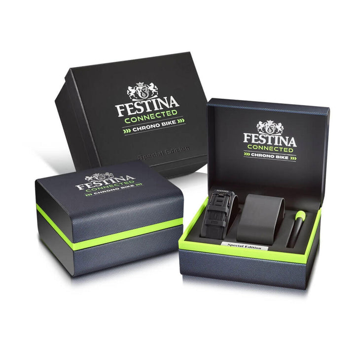 Festina F20648/1 Men's Connected Chrono Bike Black Steel Bracelet Wristwatch - H S Johnson