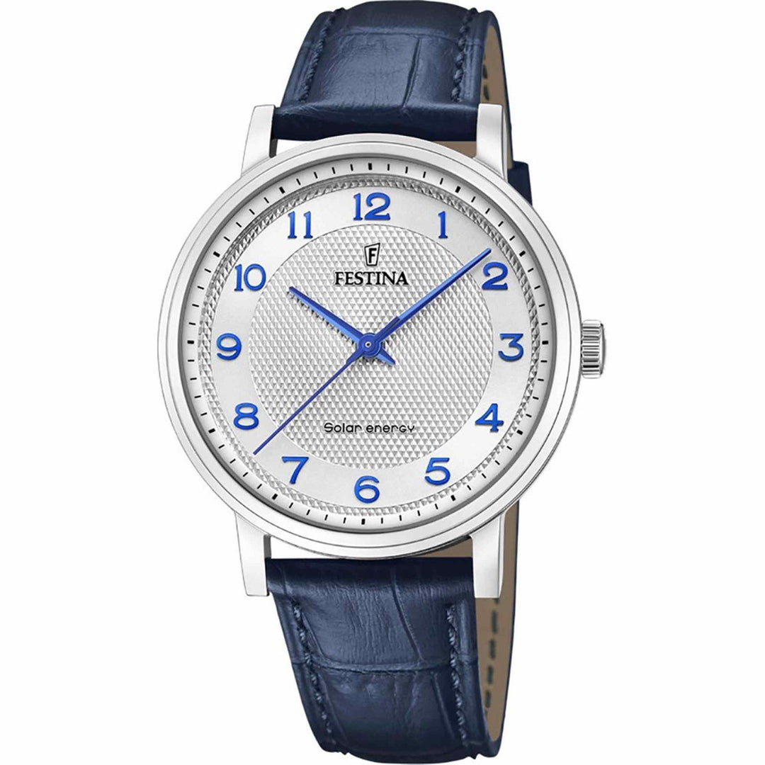 Festina F20660/1 Men's Solar Energy Leather Strap Wristwatch - H S Johnson