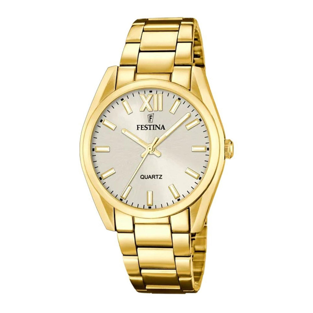 Festina F20640/1 Women's Boyfriend Gold Tone Bracelet Wristwatch - H S Johnson