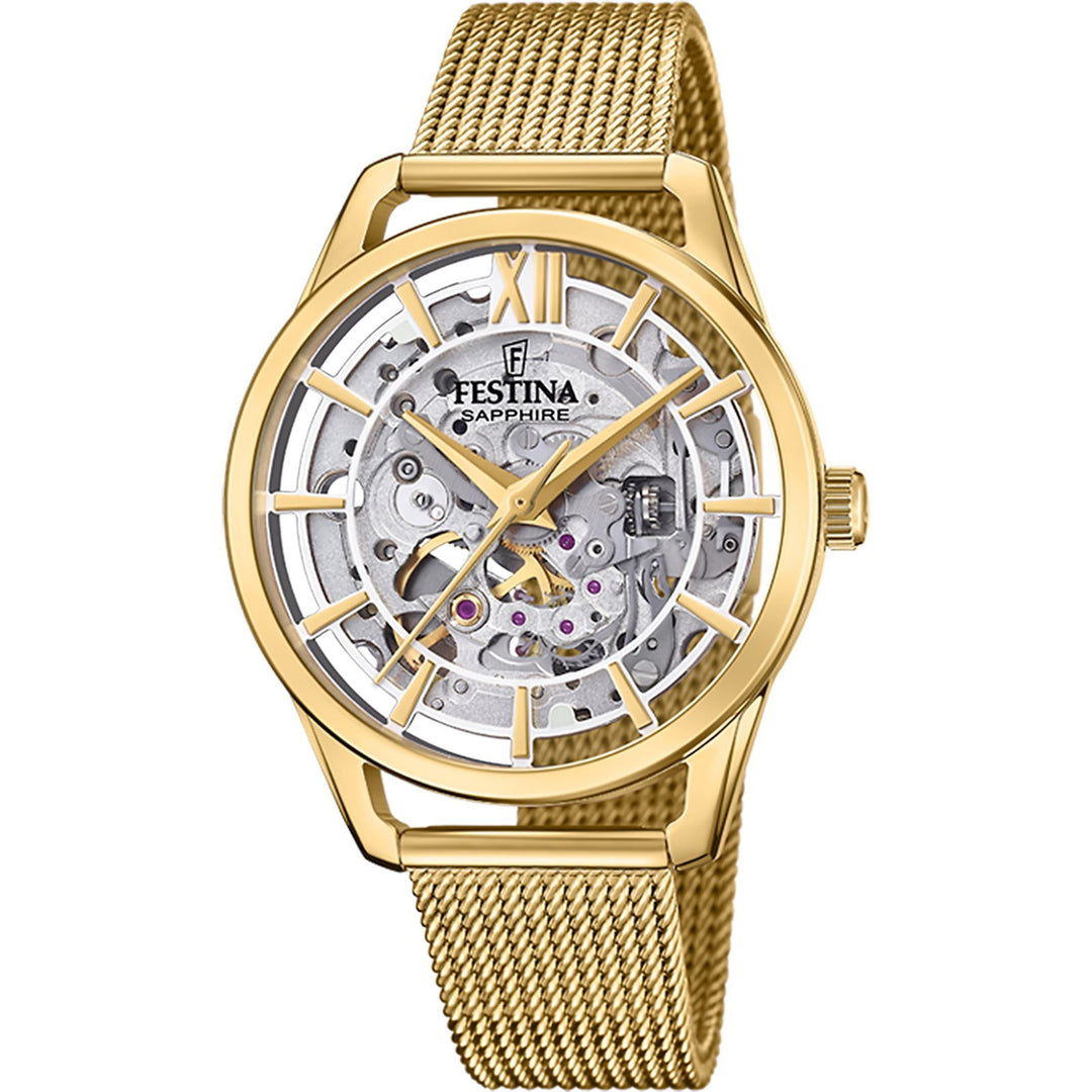 Festina F20629/1 Women's Gold Tone Dial Steel Bracelet Wristwatch - H S Johnson