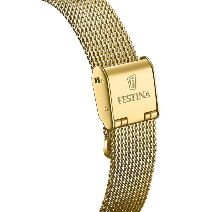 Festina F20629/1 Women's Gold Tone Dial Steel Bracelet Wristwatch - H S Johnson