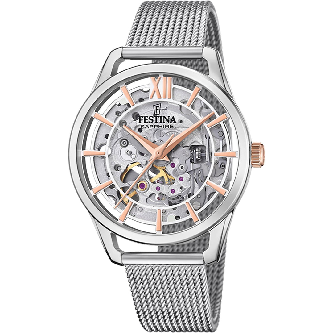 Festina F20627/1 Women's Silver Tone Dial Steel Bracelet Wristwatch - H S Johnson