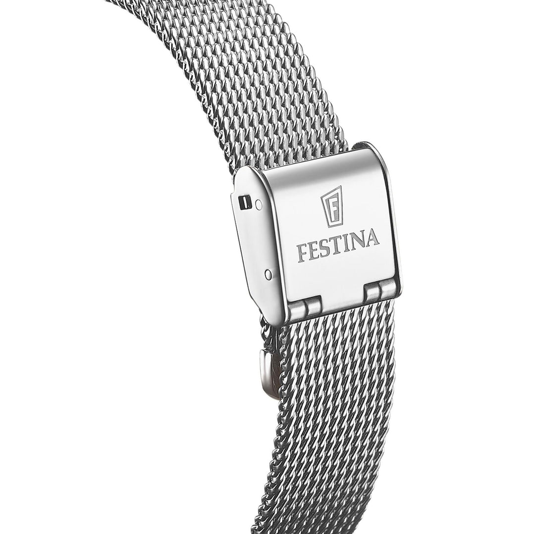 Festina F20627/1 Women's Silver Tone Dial Steel Bracelet Wristwatch - H S Johnson