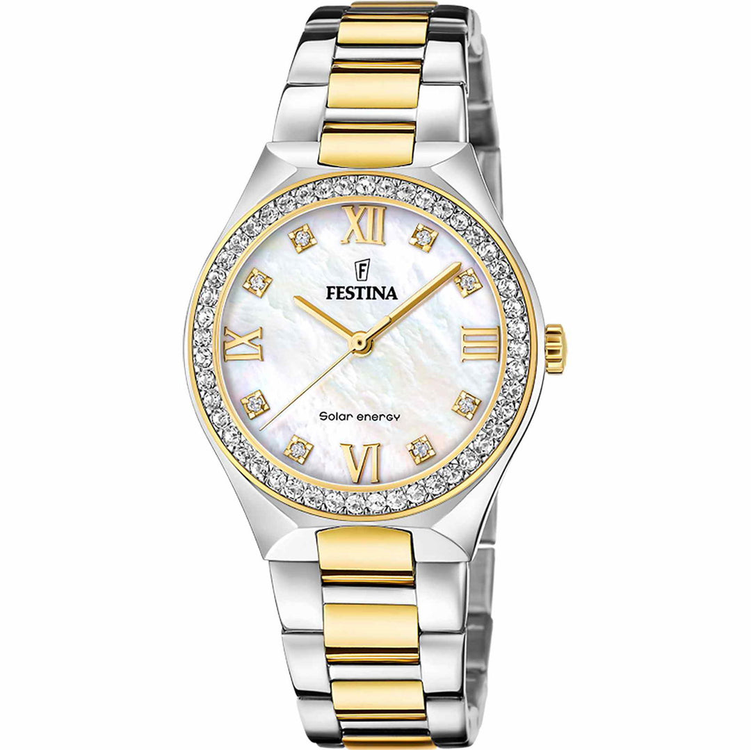 Festina F20659/1 Women's Solar Energy Two Tone Wristwatch - H S Johnson